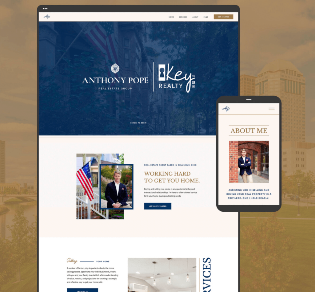 Realtor website mockup