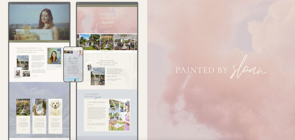 Painted By Sloan website mockup