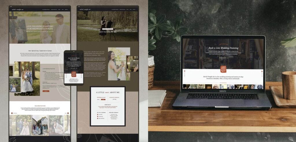 Rachel Vaught Art website mockup