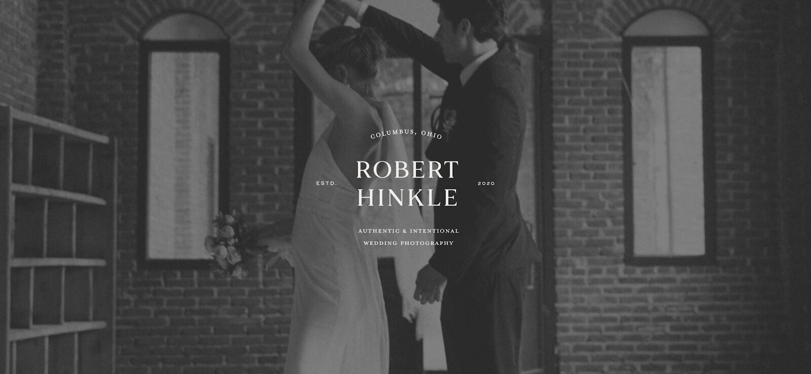 Brand identity design for Robert Hinkle, a wedding photographer. 