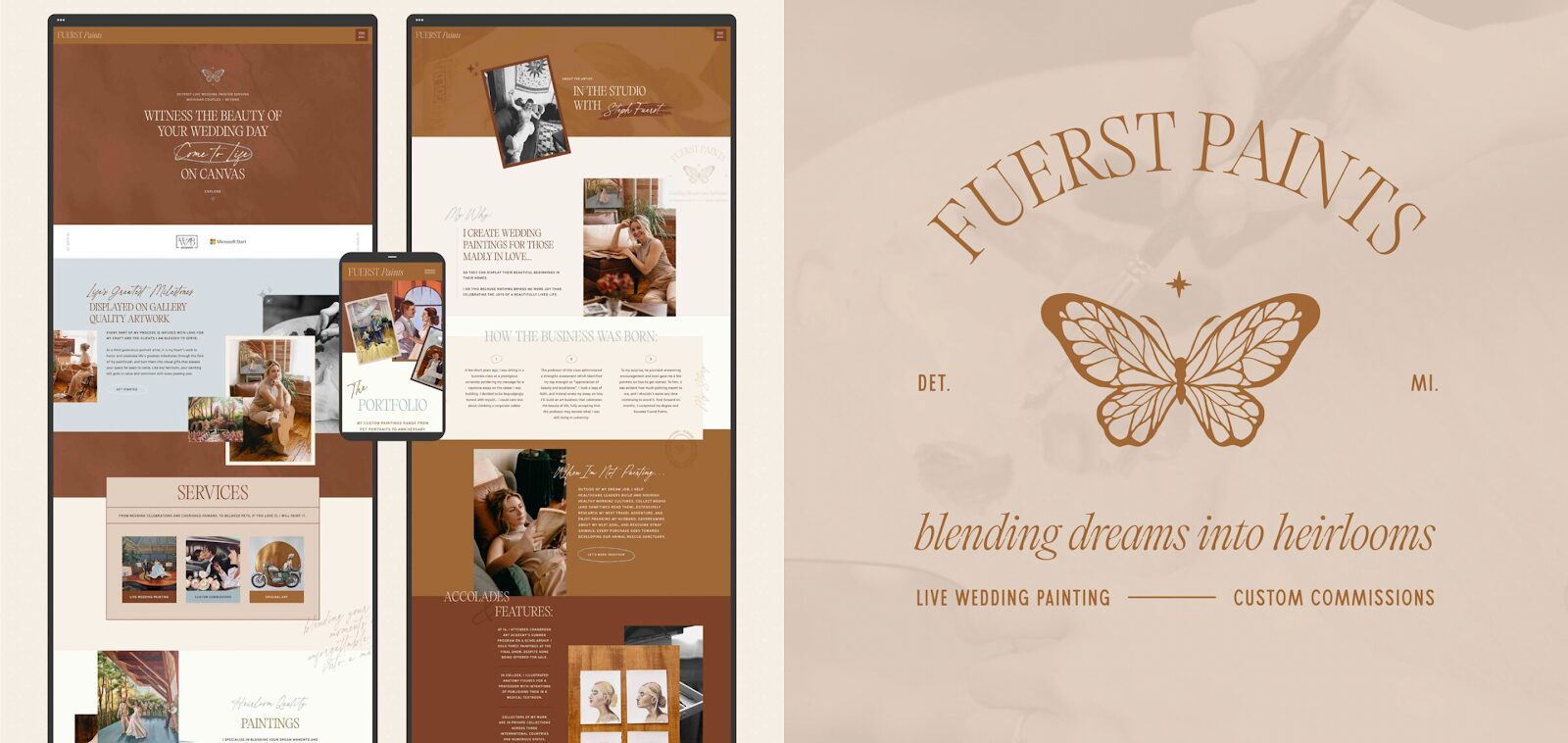 Fuerst Paints as an example of brand & website I created as a Showit designer. 