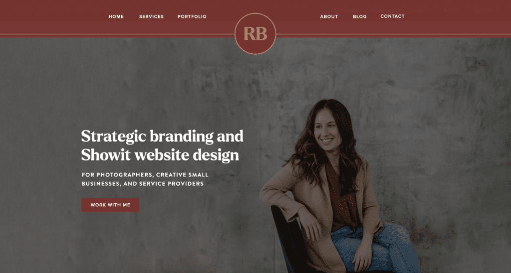 The first Showit website Rose designed for herself.