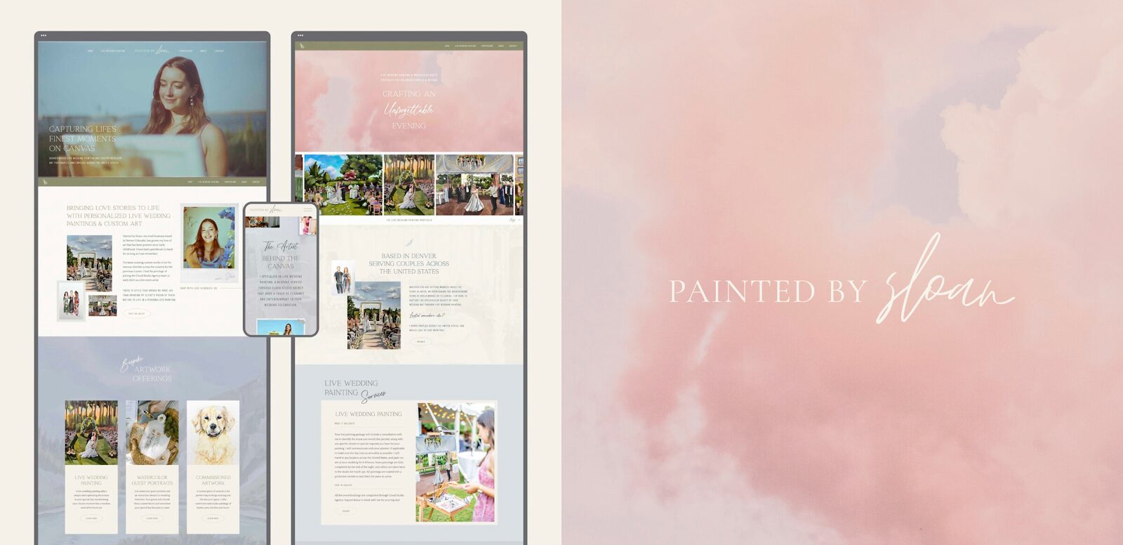 Artist branding example: Painted by Sloan.