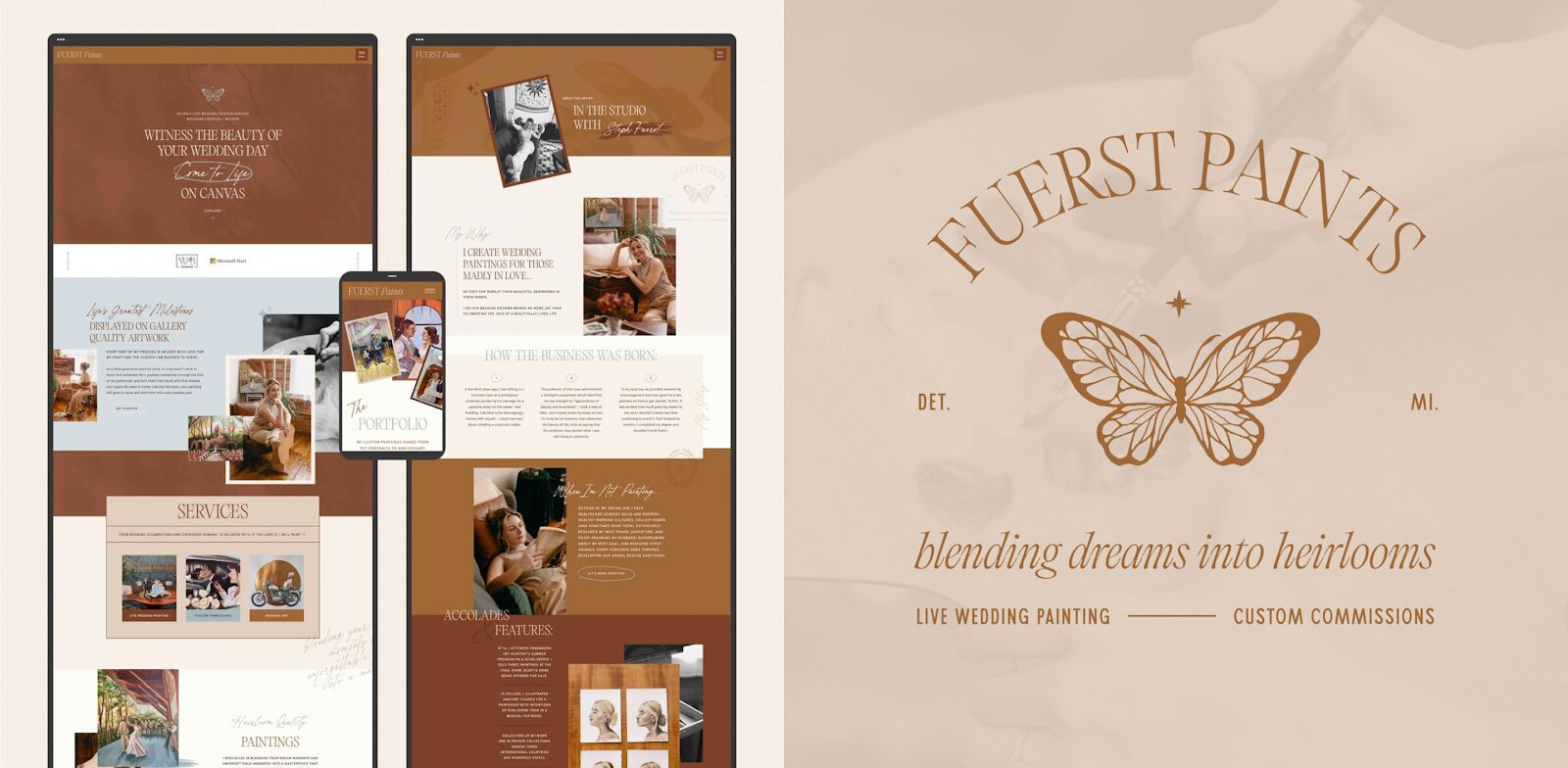 Artist branding example: Fuerst Paints.