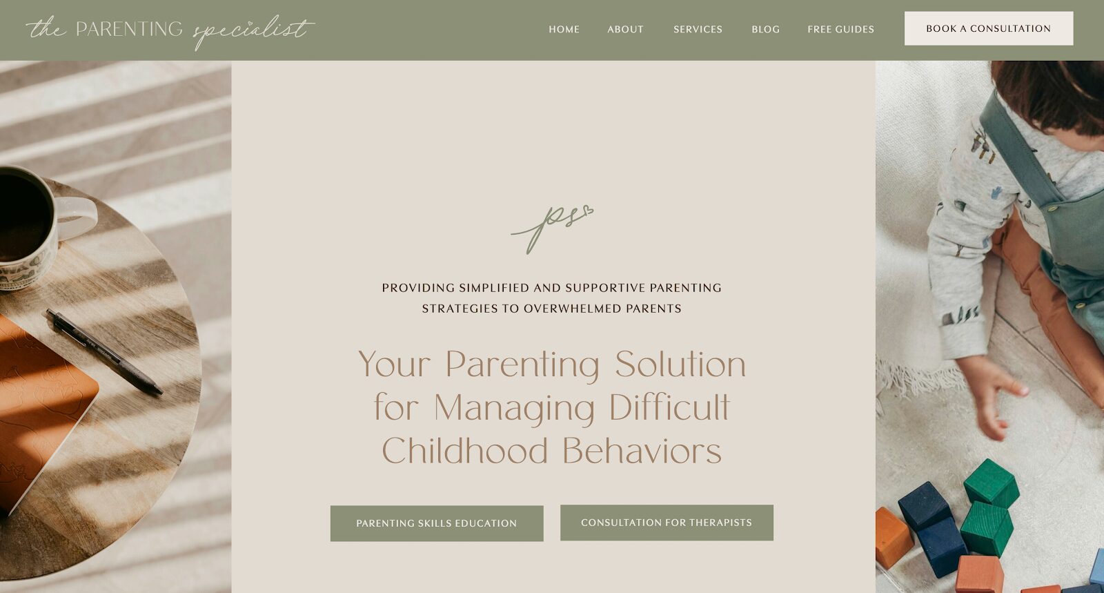 The Parenting Specialist as an example of a coach who's also a therapist. 