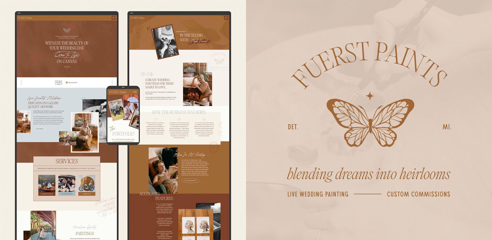 Artist website example: Fuerst Paints.