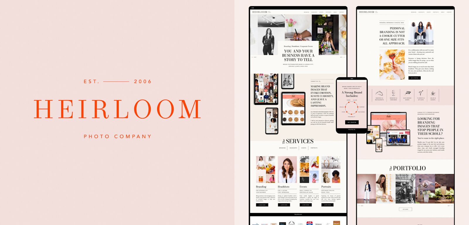 Artist website example: Heriloom Photo Company.