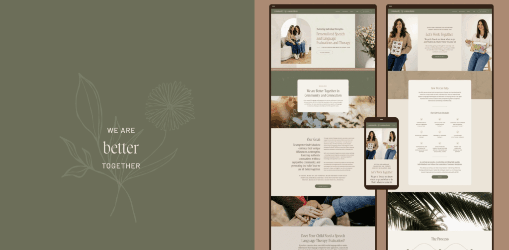 Community Connections Therapy as an example of a private practice webiste.