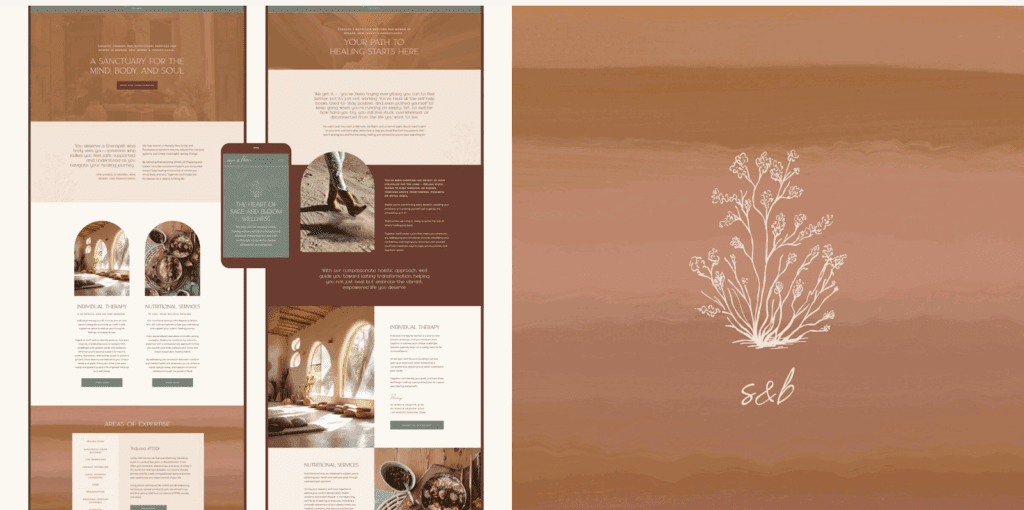 Sage & Bloom Wellness as an example of a private practice webiste.