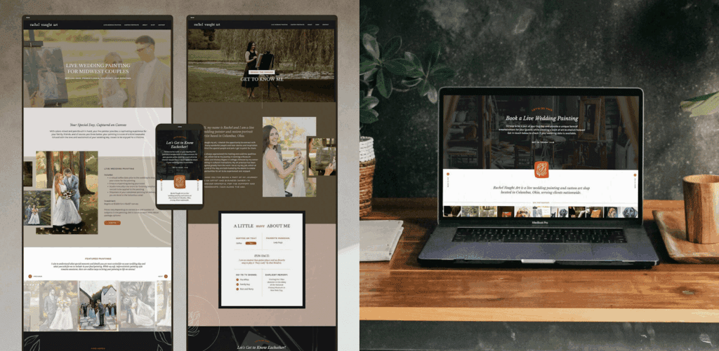 Artist website example. 