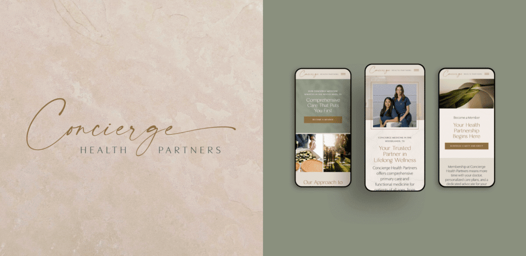 Example of health and wellness branding, Concierge Health Partners.