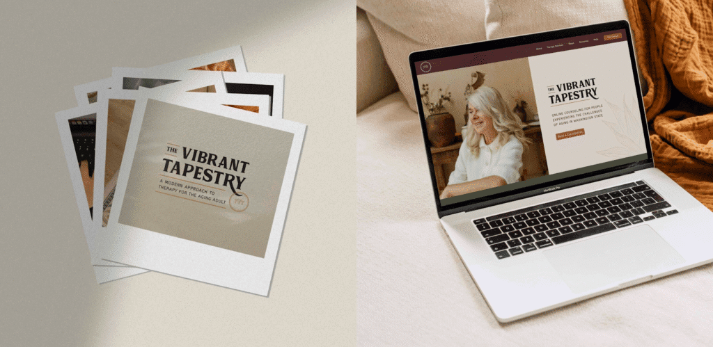 Example of health and wellness branding, The Vibrant Tapestry.