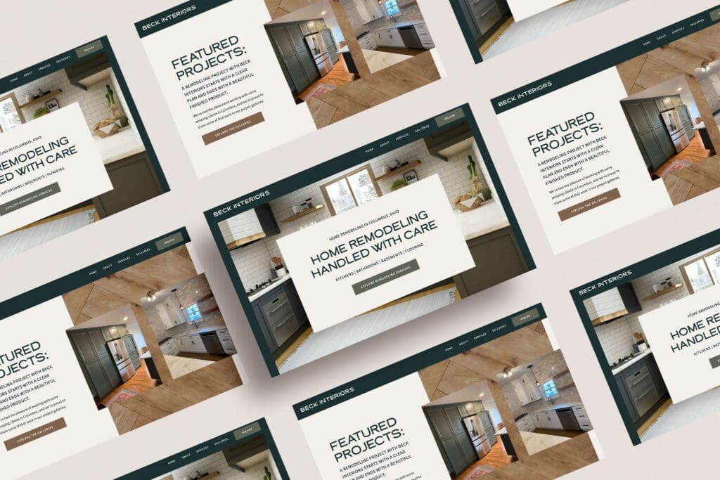 Example of brand and web design for interior designers.