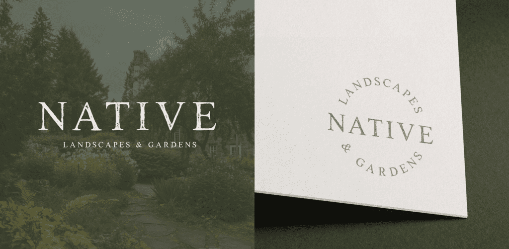 Native as an example of brand design for landscape designers.