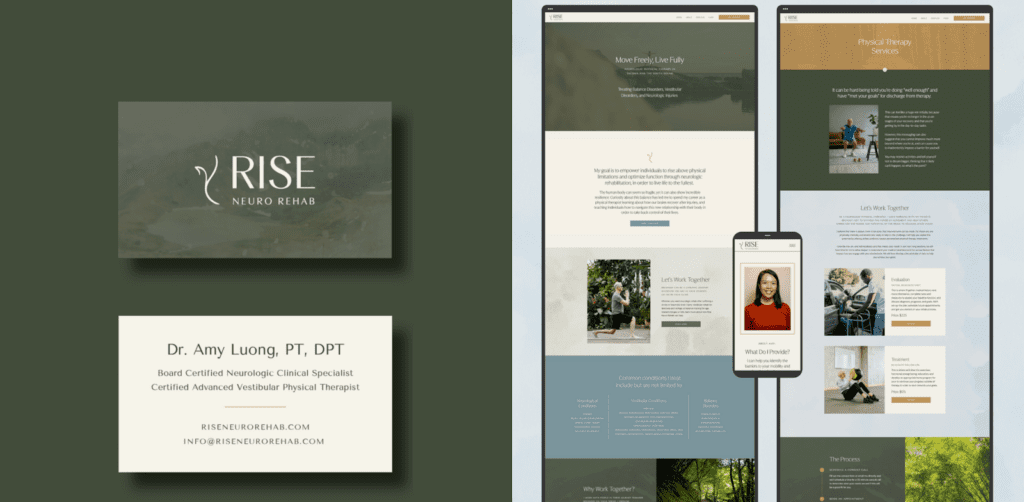 Therapist practice website design.